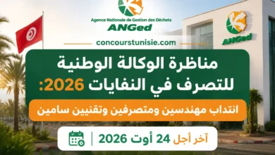مناظرة الوكالة الوطنية للتصرف في النفايات 2026: انتداب مهندسين ومتصرفين وتقنيين سامين آخر أجل 24 أوت 2026